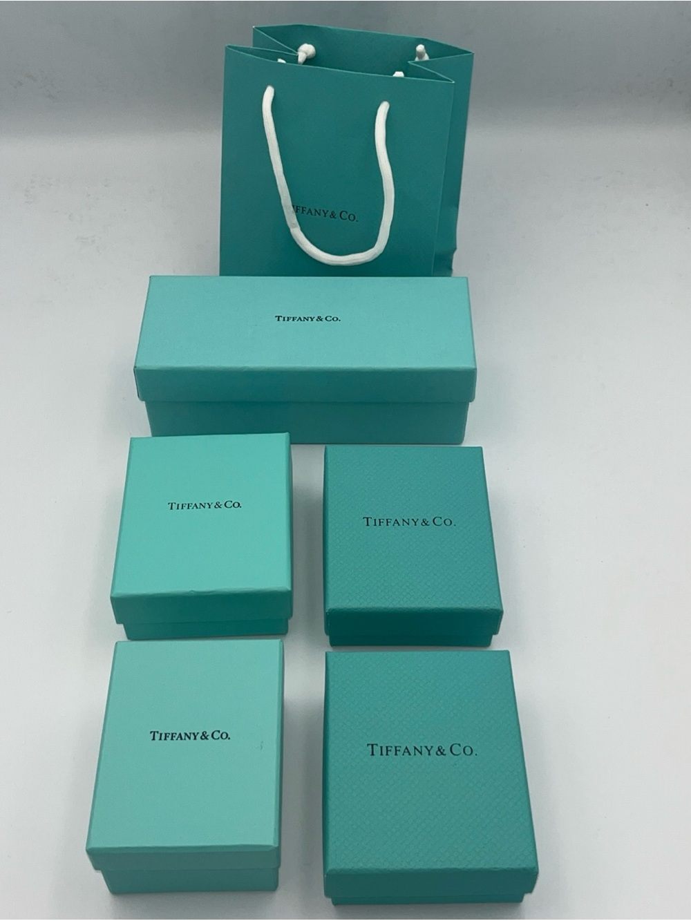 Tiffany & Co. 11 Pc Blue Gift 4 Boxes 3 Pouches Sunglass Box  1 Bags Set Empty